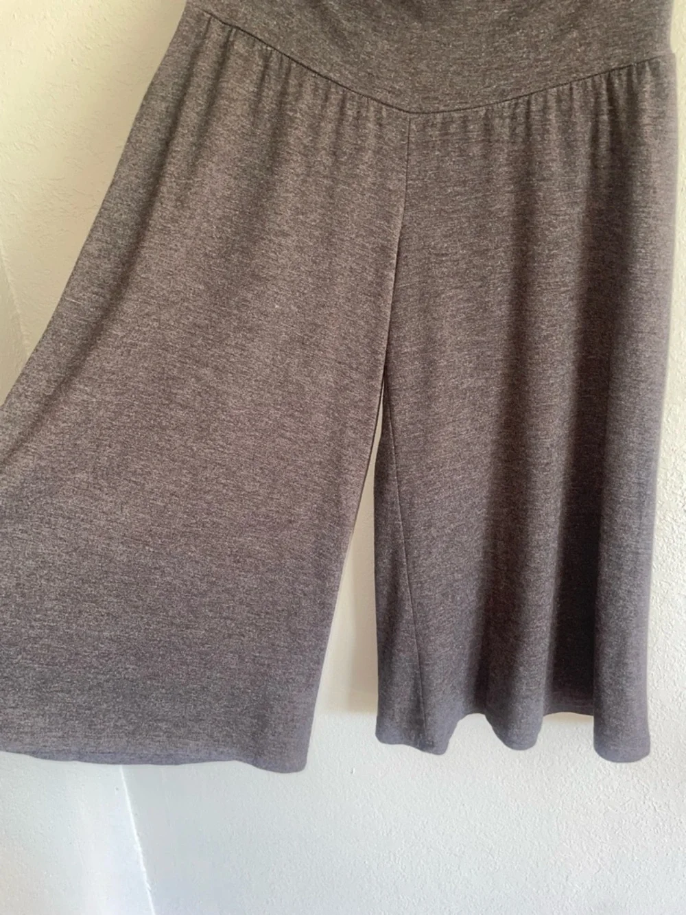 Women's Gray gaucho pants capri y2k - Picture 2 of 4